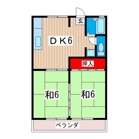 大進ハイツの物件間取画像